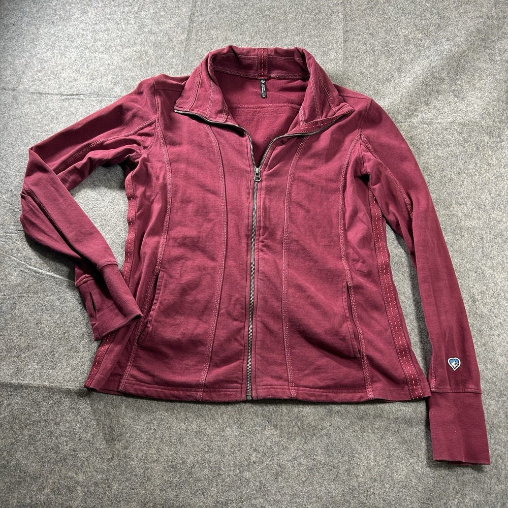Kuhl Jacket Womens Large Member Full Zip Red Y2K Organic Cotton